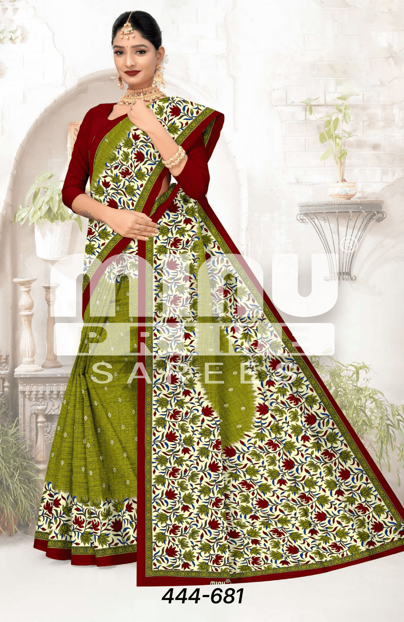 printed cotton saree