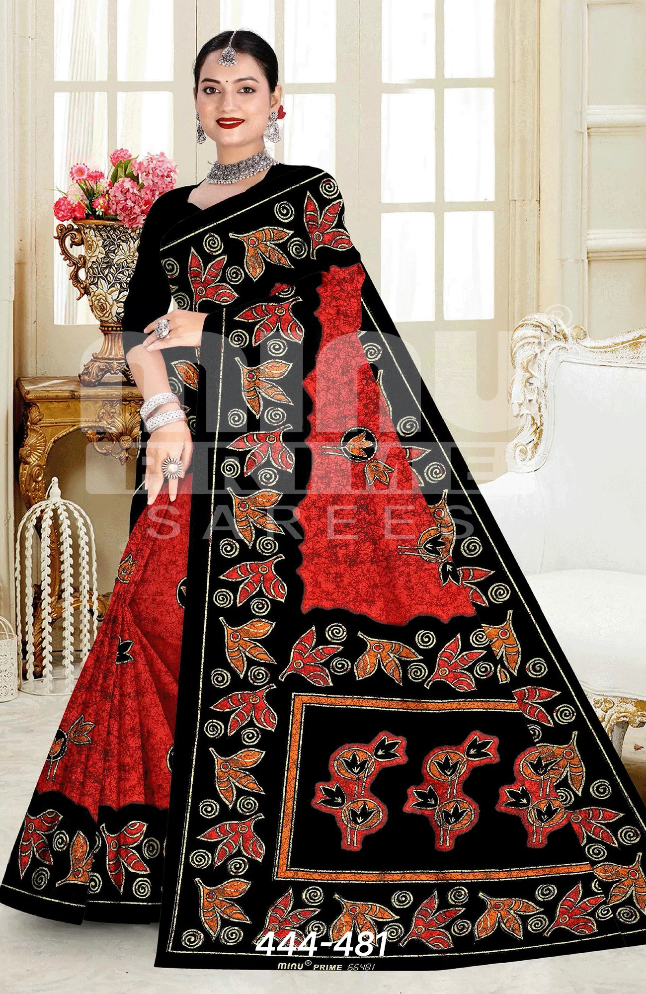 printed cotton saree