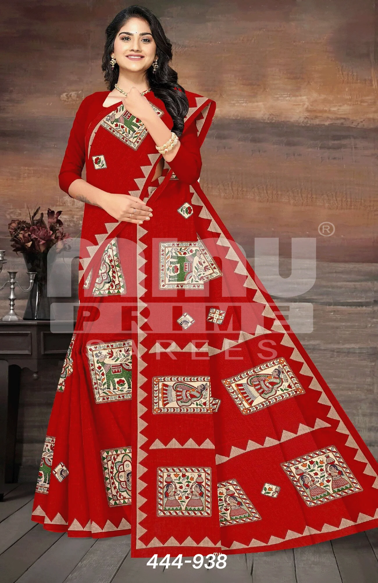 cotton saree styling with an elegant ethnic character