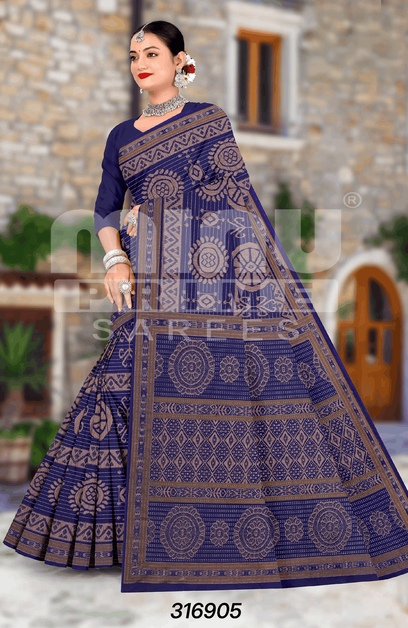 traditional Bengali cotton saree